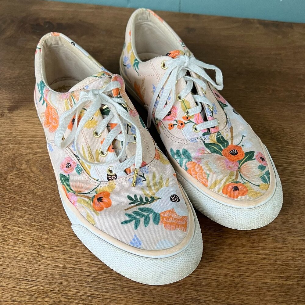 Rifle Paper Co. x Keds Sneakers, Garden Party, Size 7.5